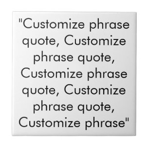 Carreau Personnaliser phrase citation, élégantes lettres n