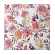 Pétales de pêche Fleurs aquarelle Botanique Florai