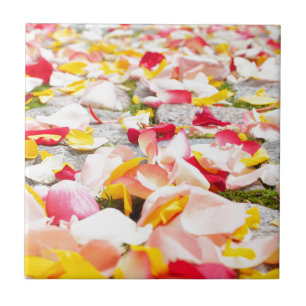 Carreau Pétales de rose sur le sol design