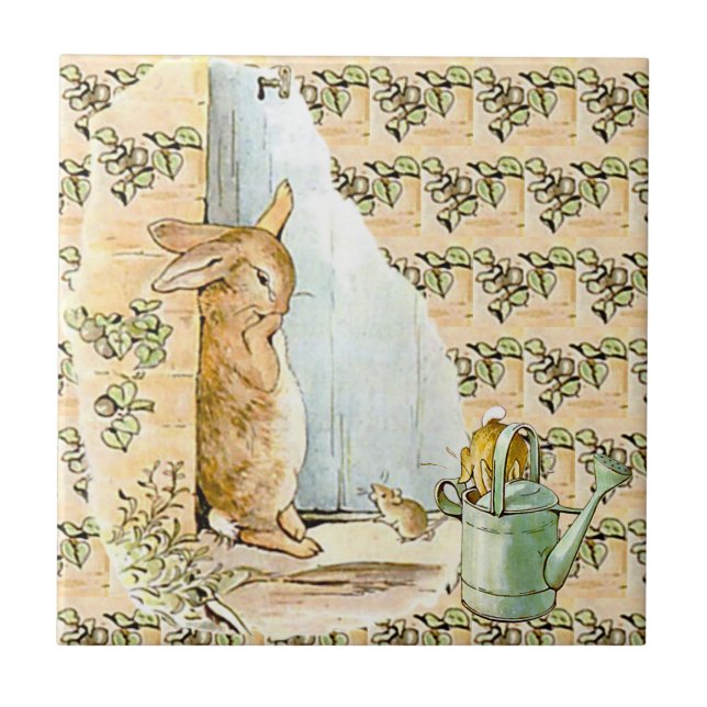 Carreau Peter Rabbit Beatrix Potter Doorway Ceramic Tile (Devant)