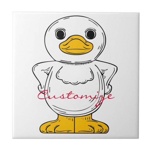 Carreau Petit canard blanc debout Thunder_Cove (Devant)