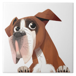 Carreau Petit chien caricaturé