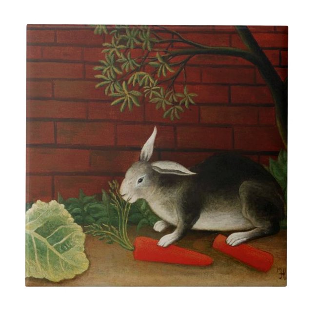 Carreau Petit lapin mignon (animal de compagnie) (Henri Ro (Devant)