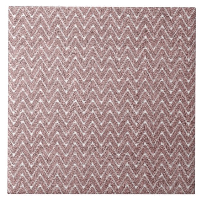 Carreau Petit motif chevron rose poussiéreux (Devant)