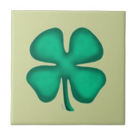 Carreau petit vert clair Trèfle Irlandais Lucky 4 