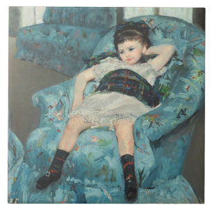 Carreau Petite fille dans un fauteuil bleu, 1878 (oi