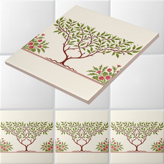 Carreau Petite frise d'arbre pour William Morris (Créateur téléchargé)