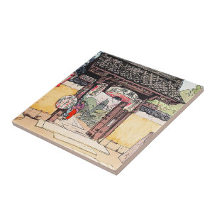 Carreau Petite porte classique japonaise orientale fraîch