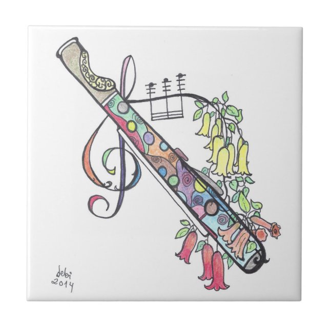 Carreau petite tuile :  cannelure (Devant)