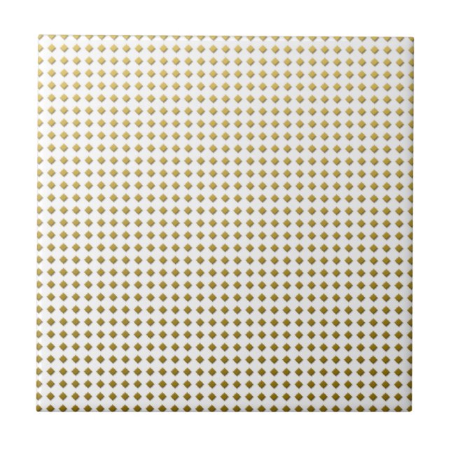 Carreau Petits carrés de diamants jaune doré (Devant)