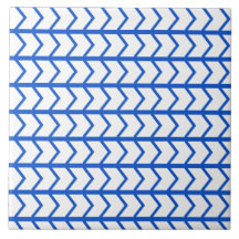 Petits Chevrons Art déco en Carrelage bleu
