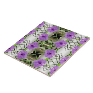 Carreau Petunias mexicain et Latticework