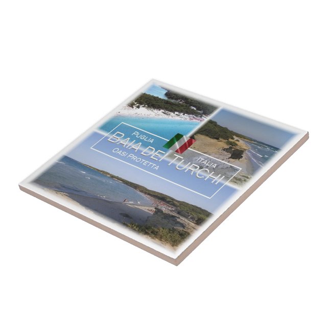 Carreau PGL005 BAIA DEI TURCHI, Pouilles, Italie, (Côté)