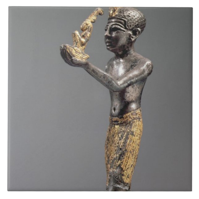 Carreau Pharaon faisant une proposition avant la déesse (Devant)