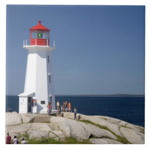 Carreau Phare à Peggy's Cove, Nouvelle-Écosse, Canada.