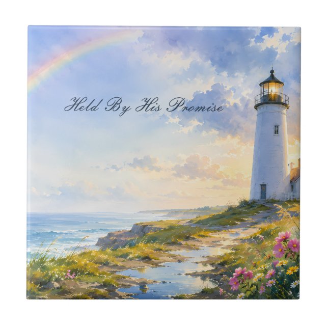 Carreau Phare Arc-en-Ciel Aquarelle Côtière (Devant)