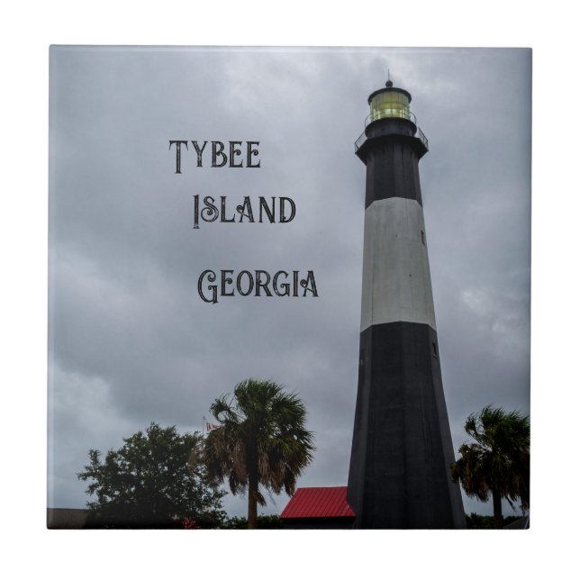 Carreau Phare de l'île Tybee Géorgie (Devant)
