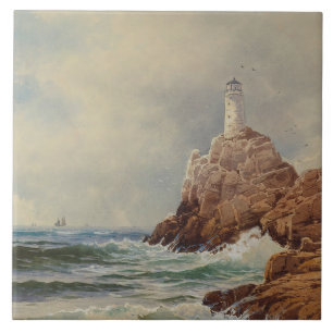 Carreau Phare maritime vintage Alfred Thompson Bricher