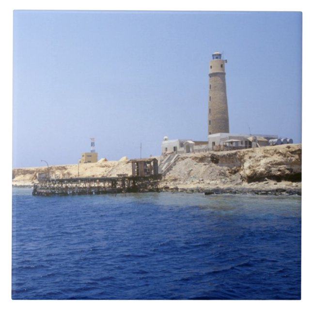 Carreau Phare sur les îles Frères, mer Rouge, Égypte (Devant)