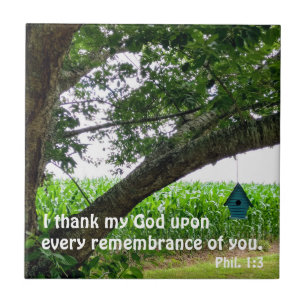 Carreau Philippiens 1:3 Je remercie Dieu pour chaque