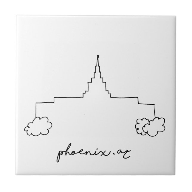 Carreau phoenix arizona temple simple dessin moderne (Devant)