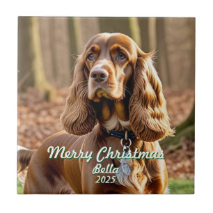 Carreau Photo Cocker Spaniel OBJET DE MÉMOIRE Personnalise