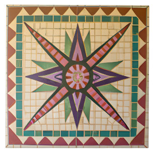 Carreau Photo colorée Mosaïque de style mexicain