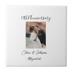Carreau photo de 10 ans de mariage couple Romanti