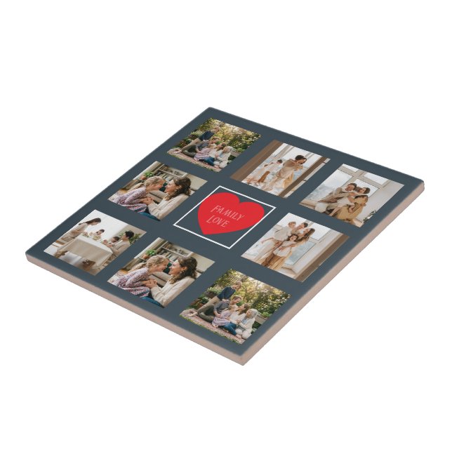 Carreau Photo de Famille Moderne Personnalisée (Côté)