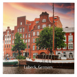 Carreau Photo de la ville de Lubeck Allemagne