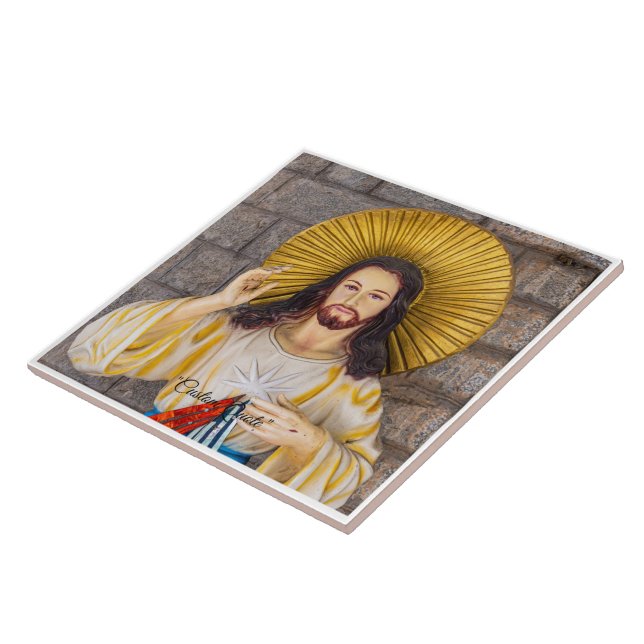 Carreau Photo et citation de Jésus-Christ (Côté)