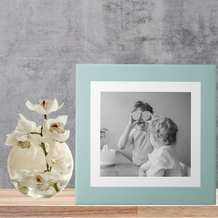 Carreau Photo Famille Moderne Mint Simple Lovely Cadeau