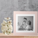 Carreau Photo Famille Moderne Pastel Rose Simple Cadeau<br><div class="desc">Photo Famille Moderne Pastel Rose Simple Cadeau</div>