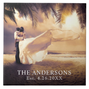 Carreau Photo Mariage de conservation personnalisée