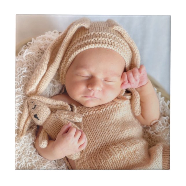 Carreau Photo personnalisée pour bébé (Devant)