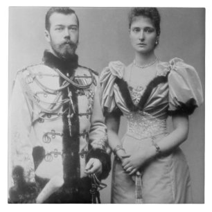 Carreau Photographie de portrait de tsar Nicholas II