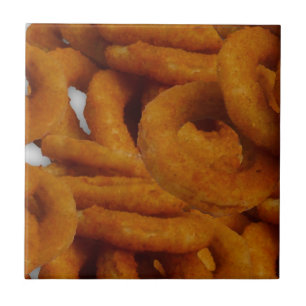 Carreau Photographie d'or frite d'anneaux d'oignon