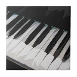 Carreau Piano Keys Organ Keys Lecteur Musique Noir et Blan