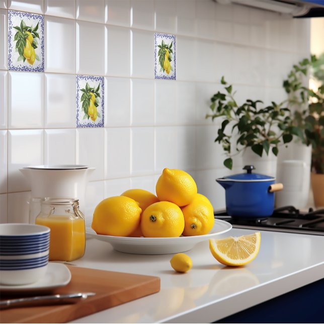 Carreau Piastrelle di ceramica con limoni italiani (Créateur téléchargé)