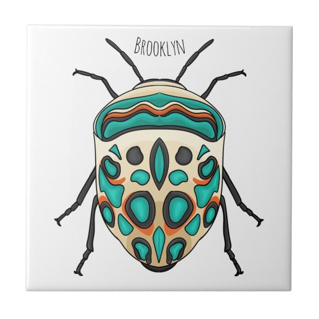 Carreau Picasso bug cartoon illustration  (Devant)