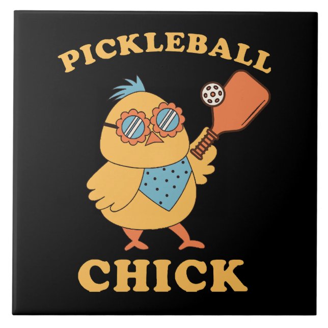 Carreau Pickleball Chick - rétro (Devant)
