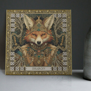 Carreau Pièce d'autel personnalisée de renard spirituel d'