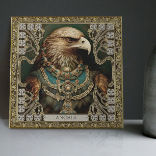 Carreau Pièce d'autel tribale d'aigle d'esprit personnalis
