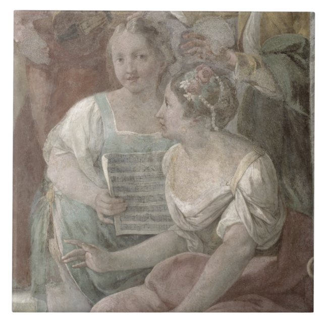 Carreau Pièce de musique (fresque) (détail de 60259) (Devant)
