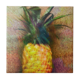 Carreau Pièce en céramique PIneapple Art