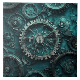 Carreau Pièces et mécanismes d'horlogerie Steampunk vintag