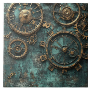 Carreau Pièces et mécanismes d'horlogerie Steampunk vintag