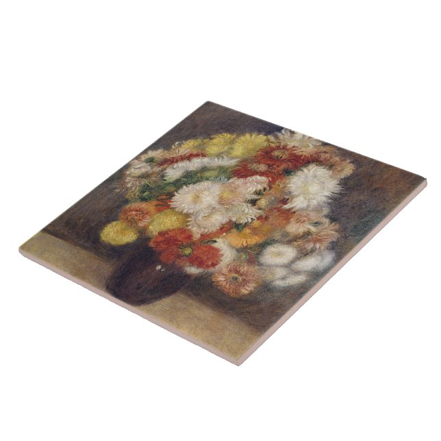 Carreau Pierre Auguste Renoir Bouquet de Chrysanthèmes (Côté)