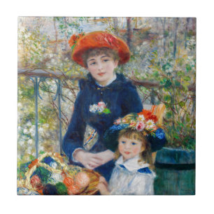 Carreau Pierre-Auguste Renoir - Deux sœurs sur la terrasse