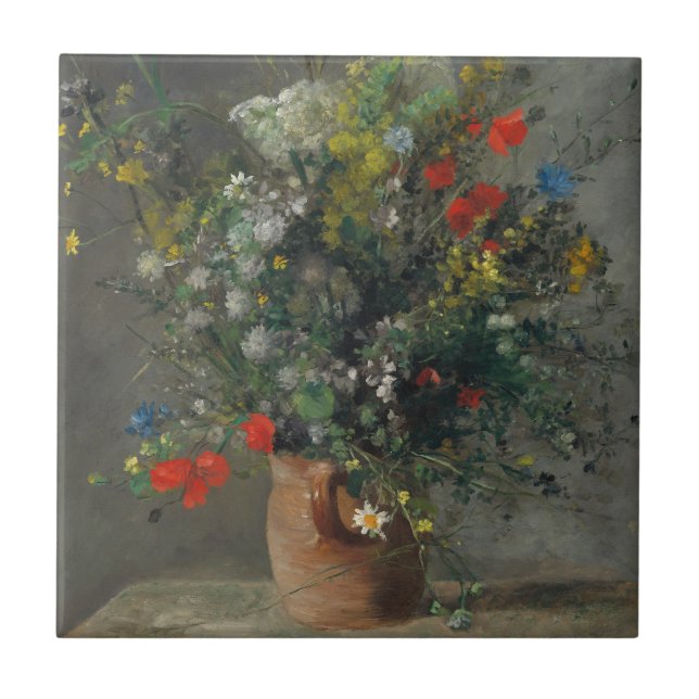 Carreau Pierre-Auguste Renoir - Fleurs dans un Vase 1866 (Devant)